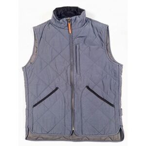 J.Crew Sussex Quilted‎ Vest Mens Small S Navy Blue Primaloft Insulated Full Zip